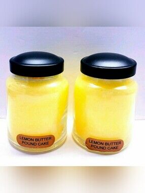 LEMON BUTTER POUNDCAKE -A Cheerful Giver Baby Jar Single Wick Candle, 6 oz(2pcs)